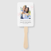 赤面ローレ離れルモダン結婚式 プログラム ハンドファン (正面)