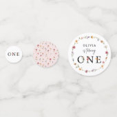 赤面ワイルドフラワーガール1st誕生日パーティー コンフェッティ (裏面)