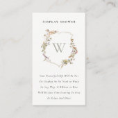 赤面ワイルドフラワークレスト表示シャワーベビーシャワー エンクロージャーカード (正面)