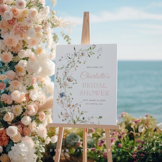 赤面ワイルドフラワーズブライダルシャワーへようこそ ポスター