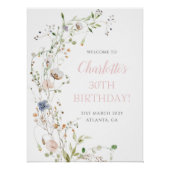 赤面ワイルドフラワーズ30th Birthday Welcome ポスター (正面)