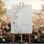 赤面ワイルドフラワーズ40th Birthday Welcome ポスター<br><div class="desc">この赤面ピンクの野素晴らし花40歳の誕生日のウェルカムサインでスタイルへようこそ！40歳祝の誕生日にピッタリのデザインでエレガントは、柔らかいピンクのフローラ要素と美しい緑が楽しめる。簡単にカスタマイズパーティー詳細に合わせて文字を作り、思い出に残る40お祝いの音色を設定する印象的な入り口を作る。</div>