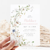 赤面ワイルドフラワーズ50誕生日 招待状