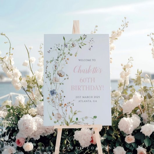 赤面ワイルドフラワーズ60誕生日へようこそ ポスター