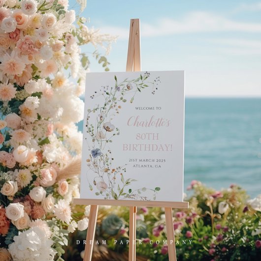 赤面ワイルドフラワーズ80誕生日へようこそ ポスター