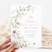 赤面ワイルドフラワーズ80誕生日 招待状