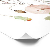 赤面ワイルドフラワーベビーシャワーウェルカム ポスター (コーナー)