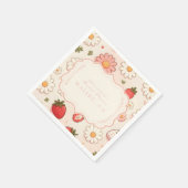 赤面ワイルドフラワーベリーブライダルシャワー スタンダードカクテルナプキン (角)