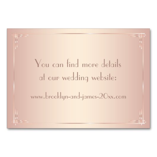 赤面ヴィンテージウェディングアコモデーション テーブルナンバー (裏面)