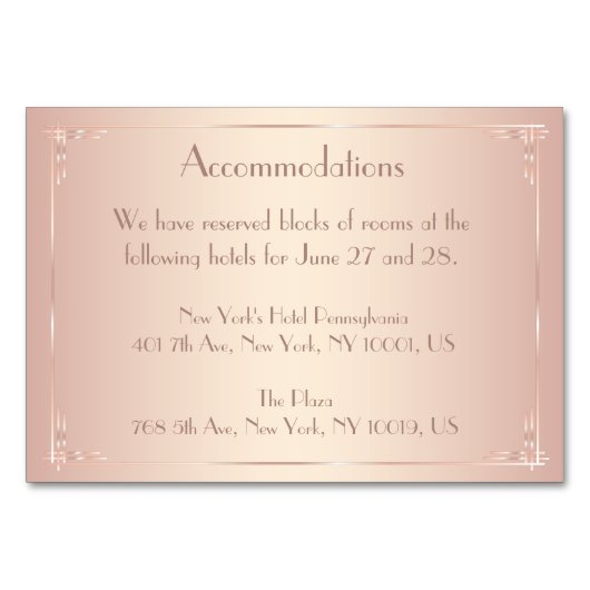 赤面ヴィンテージウェディングアコモデーション テーブルナンバー (正面)