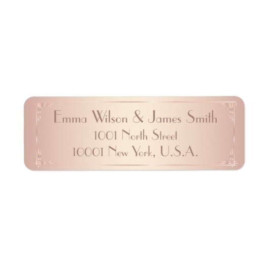 赤面ヴィンテージウェディング差出人住所ラベル ラベル (正面)
