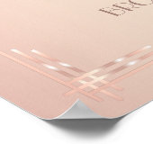 赤面ヴィンテージウェディング披露宴サインプリント ポスター (角)