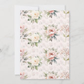 赤面ヴィンテージガーデンフローラ結婚式招待状 招待状 (裏面)