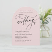 赤面ヴィンテージフローラアーチ結婚式招待状 招待状 (スタンド正面)