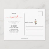 赤面ヴィンテージフローラ鍵移動 案内ポストカード (裏面)