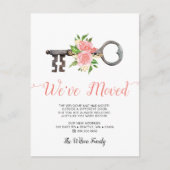 赤面ヴィンテージフローラ鍵移動 案内ポストカード (正面)