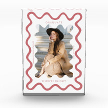 赤面予測できなピンク波線の卒業記念テープ