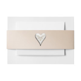 赤面付きハート招待状用帯 招待状ベリーバンド