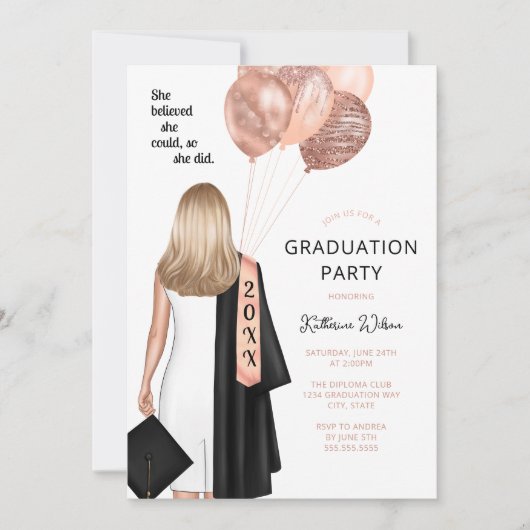 赤面信じ写真卒業会 招待状 (正面)