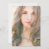 赤面写真卒業パーティータイポグラフィ 招待状 (裏面)