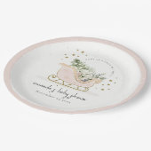 赤面冬そり寒い外ベビースシャワー ペーパープレート (アングル)