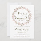 赤面冬リース婚約パーティ招待状 招待状 (正面)