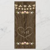 赤面列のライトの素朴秋の結婚式 メニュー (裏面)