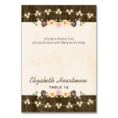 赤面列のライト秋テン素朴ト座席表 テーブルナンバー (正面)