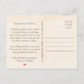 赤面列のライト素朴秋日付の保存 案内ポストカード (裏面)