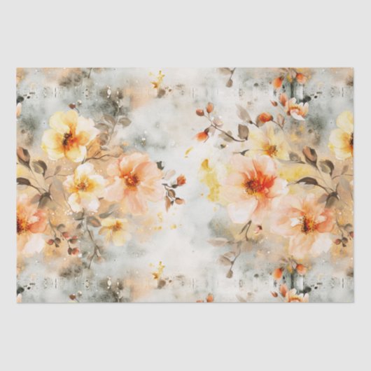 赤面及びクリーム花柄 薄葉紙 (正面)