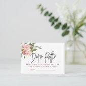 赤面及びバラ金ゴールドベビーシャワーおむつラッフル エンクロージャーカード (スタンド正面)