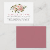赤面及びバラ金ゴールドベビーシャワー表示シャワー エンクロージャーカード (正面/裏面)