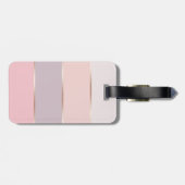 赤面及びラベンダーのばら色の金ゴールドは広く縞で飾ります ラゲッジタグ (裏面横)