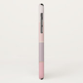 赤面及びラベンダーのばら色の金ゴールドは広く縞で飾ります Case-Mate iPhoneケース (裏面/左)