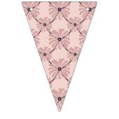 赤面及び旗をバントするシャンペンの花柄 バンティングフラッグ (第3の旗)