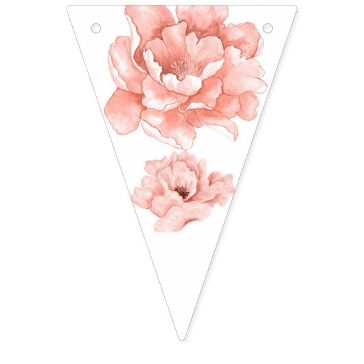 赤面及び旗をバントするシャンペンの花柄 バンティングフラッグ (第2の旗)