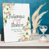 赤面及び白色水彩フローラ結婚斑 フォトプラーク (側面)