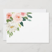 赤面及び金ゴールドブライダルシャワー 招待状 (裏面)