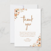 赤面及び金ゴールド秋フローラサンキューカード サンキューカード (正面)
