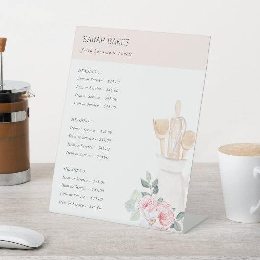 赤面器具フローラウィスクベーカリーサービス価格 台座サイン (インサイチュ)