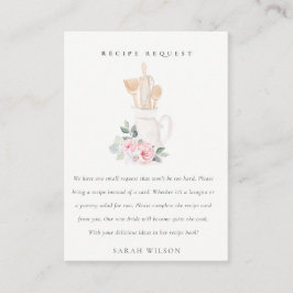 赤面器具フローラレシピ要求ブライダルシャワー エンクロージャーカード