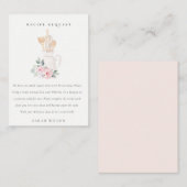 赤面器具フローラレシピ要求赤ちゃんシャワー エンクロージャーカード (正面/裏面)