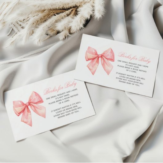赤面囲いカード用ベビーピンクボウブック エンクロージャーカード