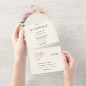 赤面国素朴フローラ オールインワン招待状 (貼ってはがせる)