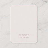 赤面大理石および金ゴールドジュエリー表示カード 名刺 (裏面)