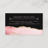 赤面大理石エーゲートメイクアップアーティストヘアサロン 名刺 (裏面)