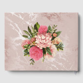 赤面大理石スパークルダイヤモンドのドレスキンセアニェラ ゲストブック (裏面)