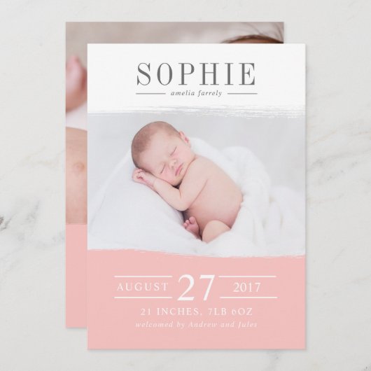 赤面完成 案内状 (正面/裏面)