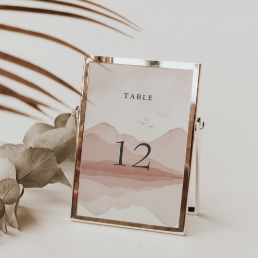 赤面山脈の風景結婚ズ テーブルナンバー