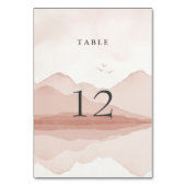 赤面山脈の風景結婚ズ テーブルナンバー (裏面)